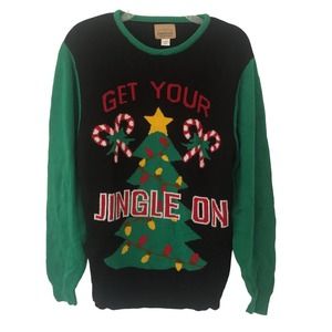 Roebuck & Co. "Get Your Jingle On" Christmas Holiday Knit Sweater